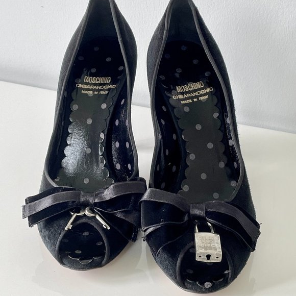 Moschino Shoes - Moschino Black Suede Pumps Size 37